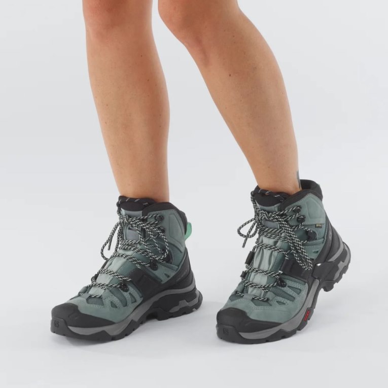 Botas Montaña Salomon Quest 4 GTX Mujer Verde Oliva Negros | MX FNHG415